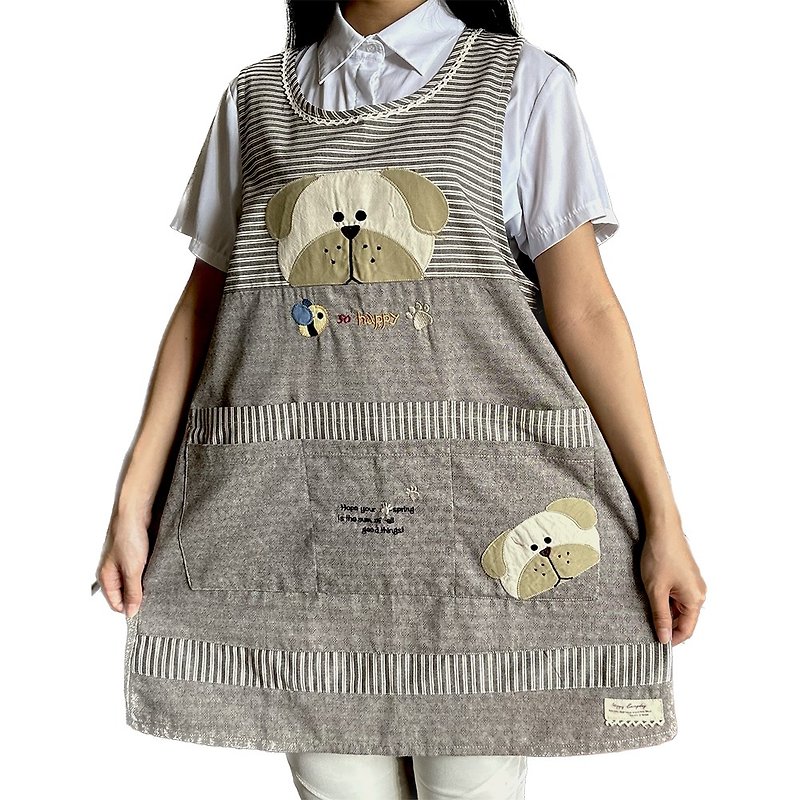 Long-eared dog 6-pocket apron-Ka - ผ้ากันเปื้อน - วัสดุอื่นๆ 