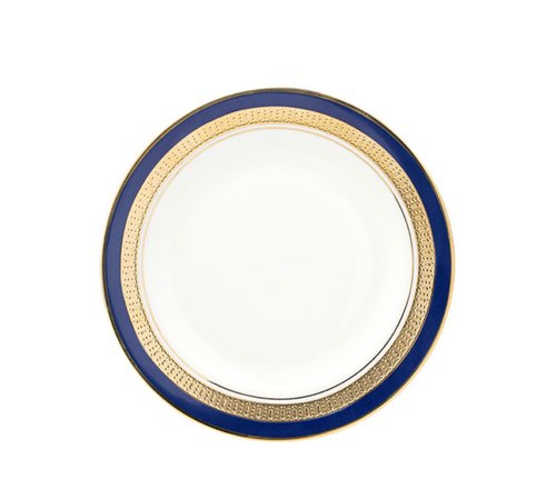 Belleek Taiwan 臺灣總代理 英國Aynsley 皇家鈷藍系列 骨瓷真金浮雕餐盤20cm