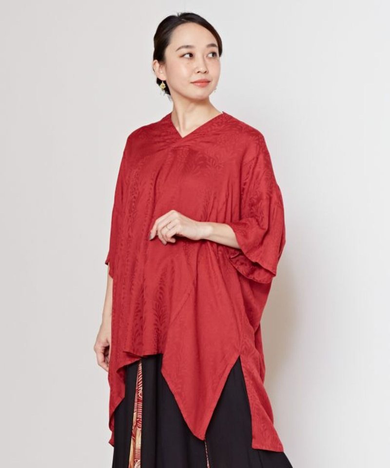 【熱門預購】優雅花時綻影和風四季之菊V領上衣(4色)7IA-3208 - 女上衣/長袖上衣 - 絲．絹 