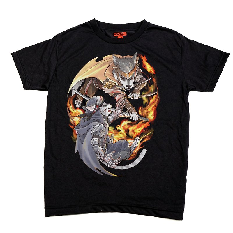 忍者Tシャツ 犬vs猫