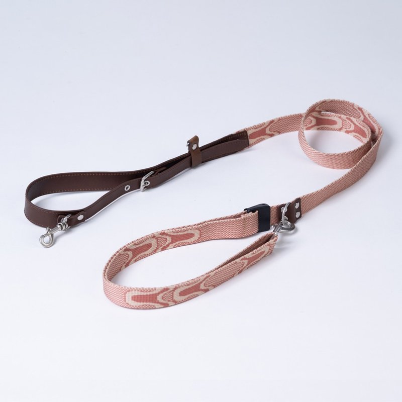 【Pawlaneta】Flow round rope adjustable leash in five colors - ปลอกคอ - หนังแท้ 