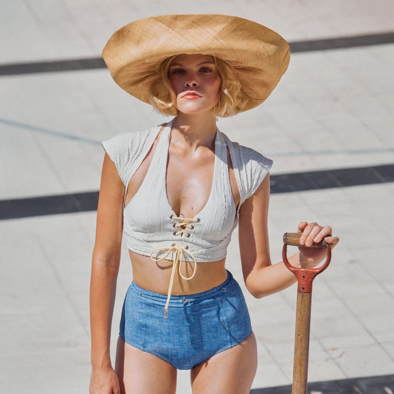 Aprilpoolday Swimwear / JANE CROP TOP - 女泳衣/比基尼 - 其他材質 白色