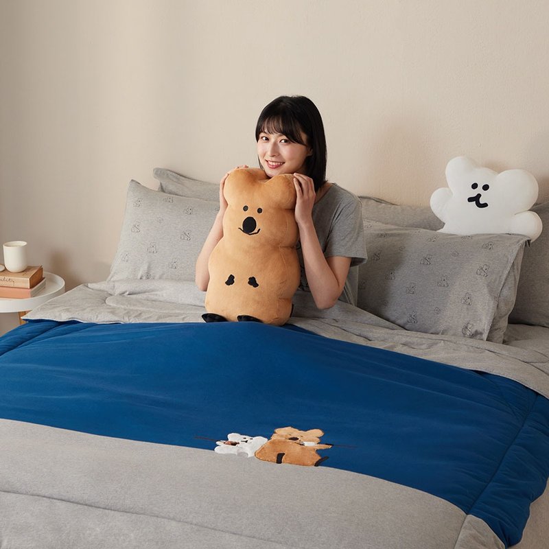 DINOTAENG | S'more 四季被-極光藍 - 棉被/毛毯 - 棉．麻 藍色