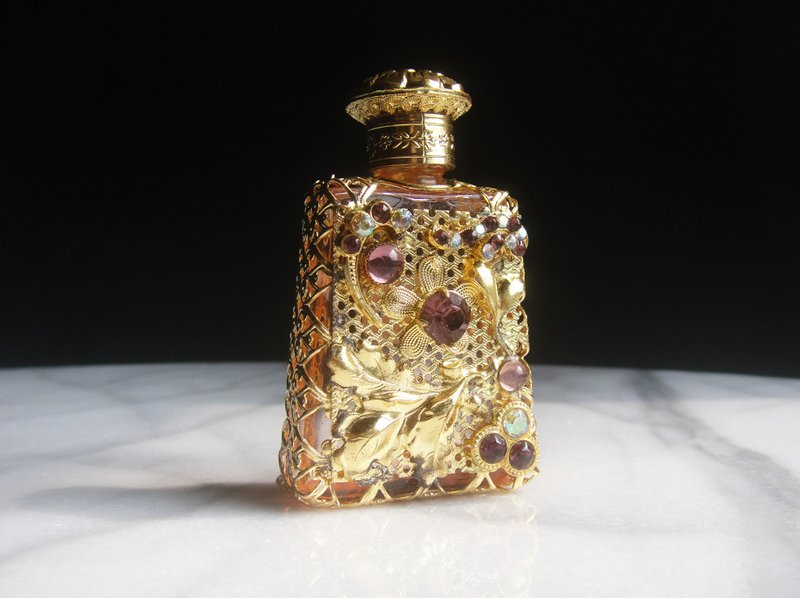 [OLD-TIME] Early second-hand Czech exquisite handmade portable perfume bottle - ของวางตกแต่ง - วัสดุอื่นๆ 