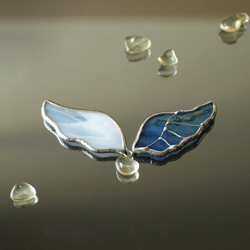 [Customized products] Handmade glass necklace/brooch - Brooches - Other Materials Silver