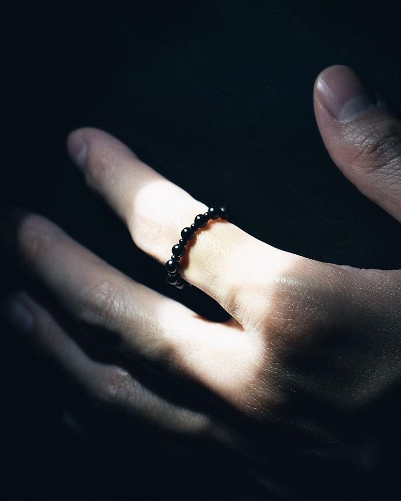 黑色系天然石戒指 | 手工 | 半寶石 | 天然石 - 戒指 - 半寶石 黑色