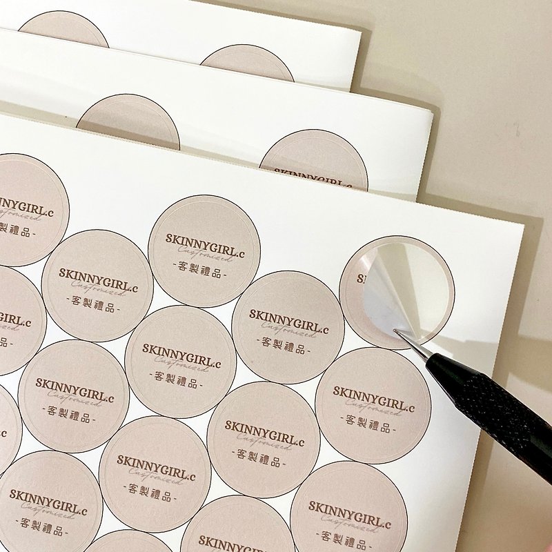 Customized products | Round stickers can be produced in large quantities with small quantities and discounts for wedding and banquet name stickers - สติกเกอร์ - กระดาษ หลากหลายสี