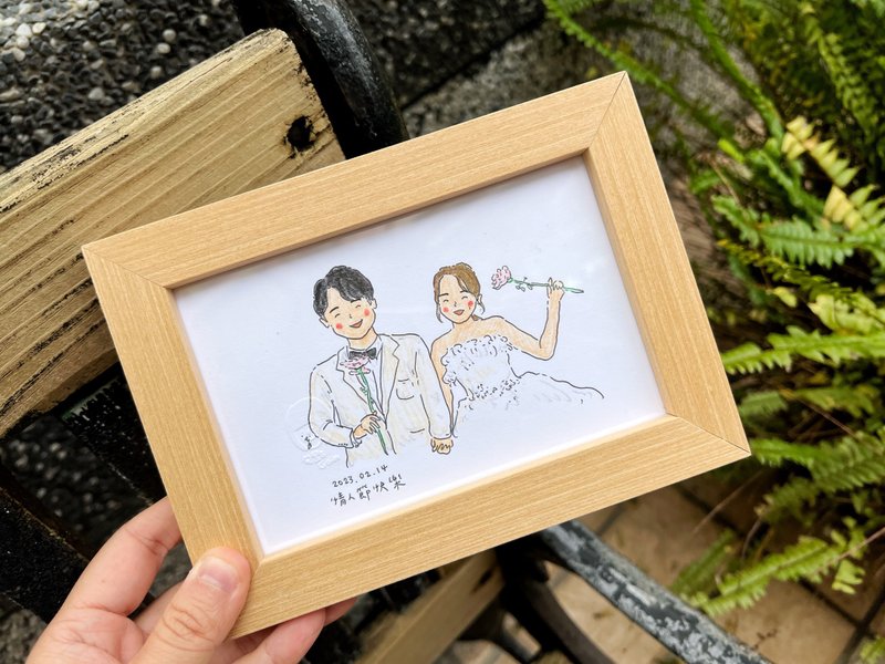 色鉛筆似顏繪 / 2人 / 客製人像畫 - 似顏繪/人像畫 - 紙 多色