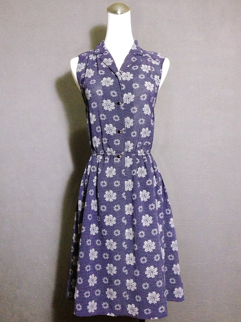 Ping-pong vintage [vintage dress / little flowers sleeveless vintage dress] abroad back VINTAGE