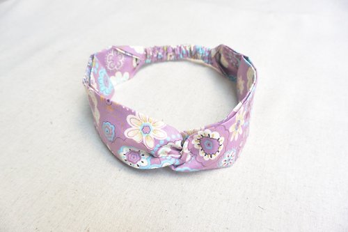 alma-handmade 鬆緊髮帶 - 紫色浪漫