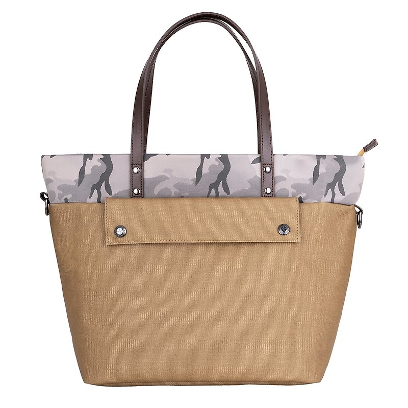 Dake | 13-inch three-purpose tote bag | Khaki| Tech camouflage | Waterproof bag | Anti-fouling bag
