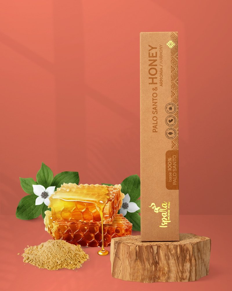 Ispalla Palo Santo & Honey 聖木&蜂蜜 線香 10支 秘魯聖木線香 - 香氛/精油/擴香 - 其他材質 橘色