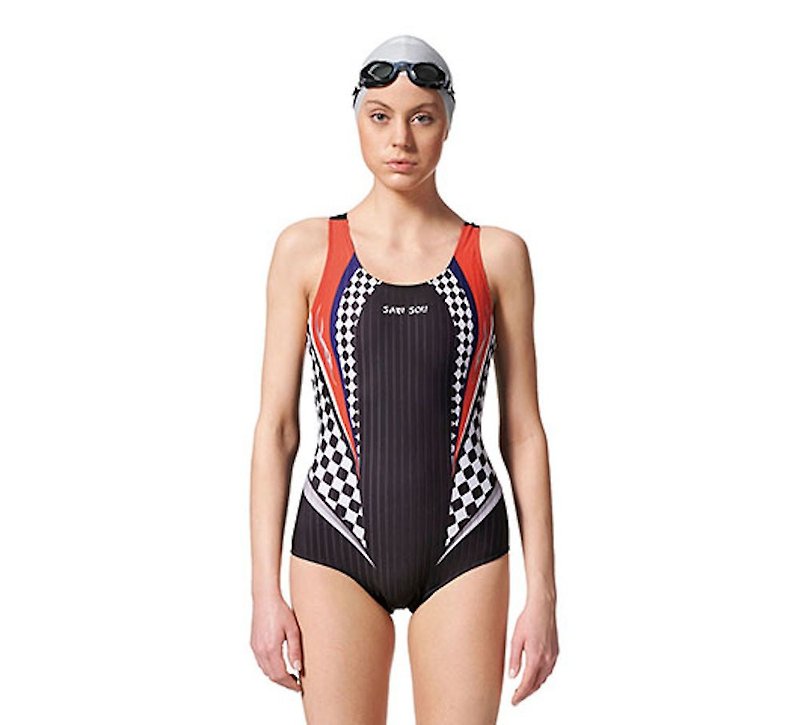 MIT 競賽型泳裝-低叉 - 泳衣/比基尼 - 聚酯纖維 多色