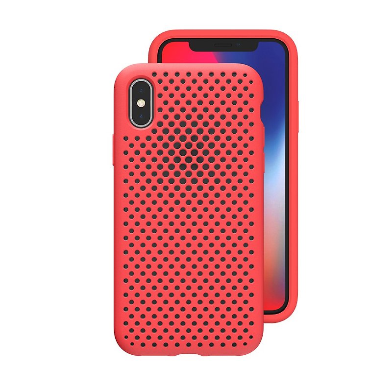AndMesh-iPhone Xs Max網點軟質防撞保護套-鮮紅色(4571384958714 - 手機殼/手機套 - 其他材質 紅色