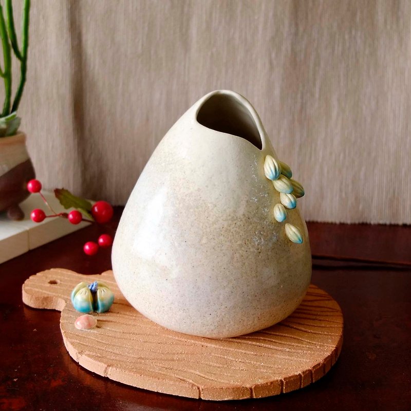 [fructification mountain series]   STACKING  vase / home furnishings - Plants - Pottery White