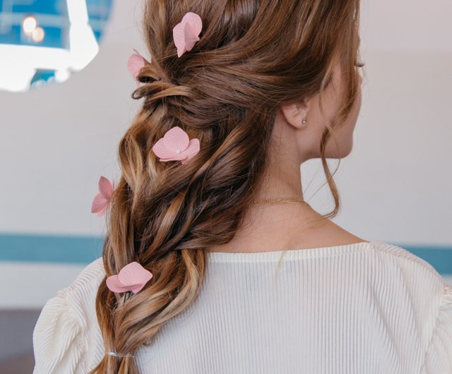 Hydrangea Hair Pin - Orange - Flower Hair Pins - Hydrangea Hair Pins popular - Bridal Hair Pins - Wedding Hair Pins - Floral Hair Pins -Dried Flower