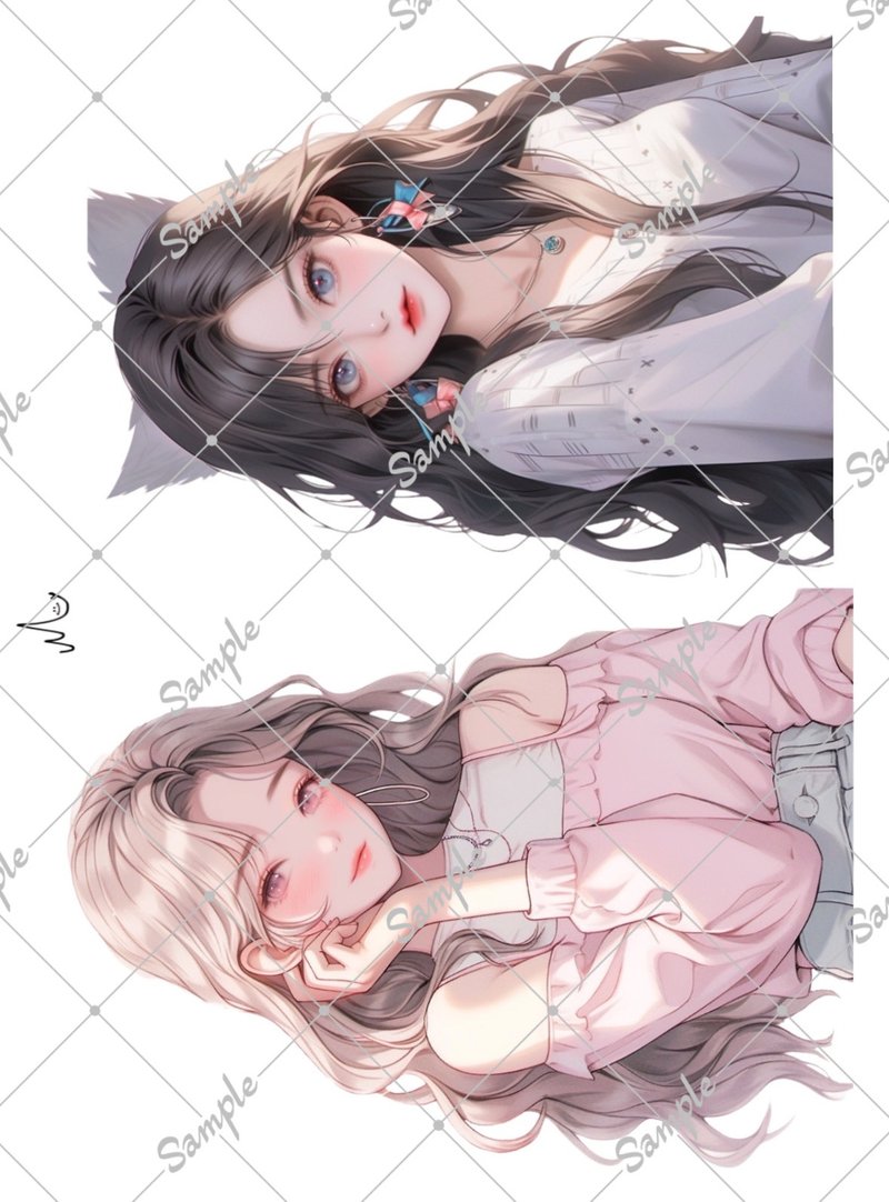 Original character stickers - สติกเกอร์ - กระดาษ 