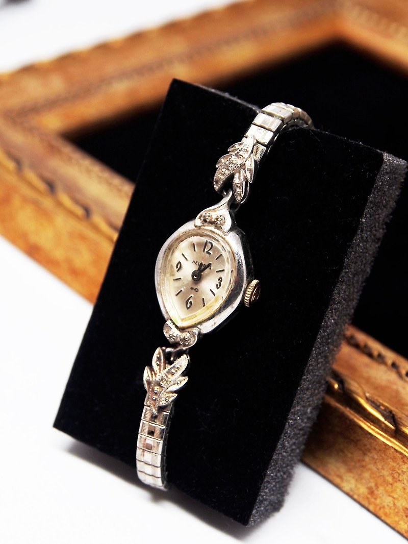 1950 Helbrosスイスの機械式時計を刻ん - 腕時計 - 金属 シルバー