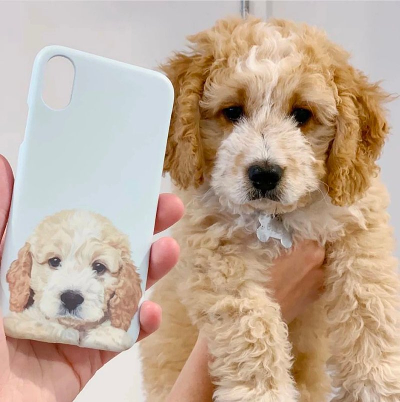 Other Materials Phone Cases Multicolor - Customized handmade pet self-portrait phone case customized hand-painted iPhone phone case hairy child portrait