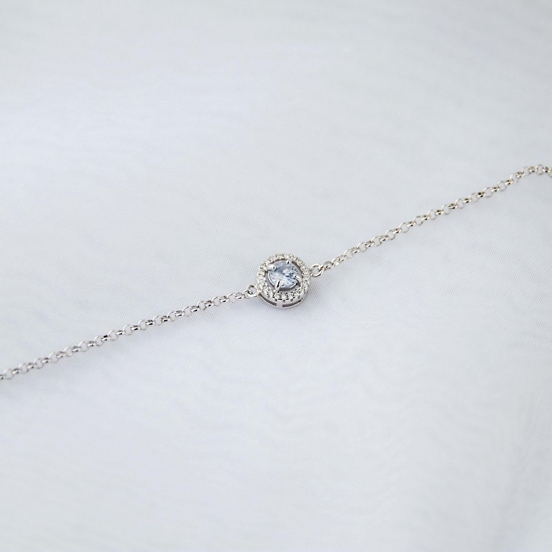 Sterling silver sapphire bracelet natural sapphire - Bracelets - Gemstone Blue