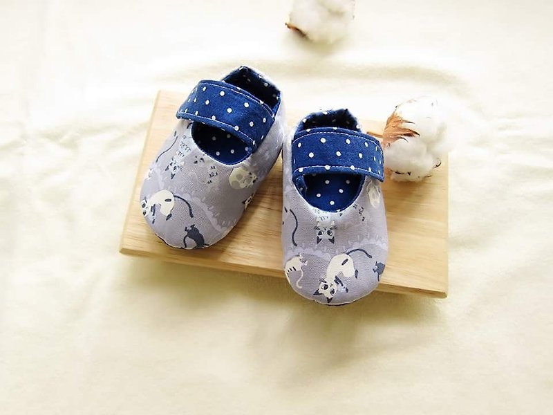 貓咪玩耍寶寶學步鞋 - 男/女童鞋 - 其他材質 灰色