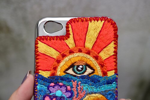 Psychedelic Grateful Dead Bear **Customize Embroidery** - Shop HORIZON MOON  Phone Cases - Pinkoi