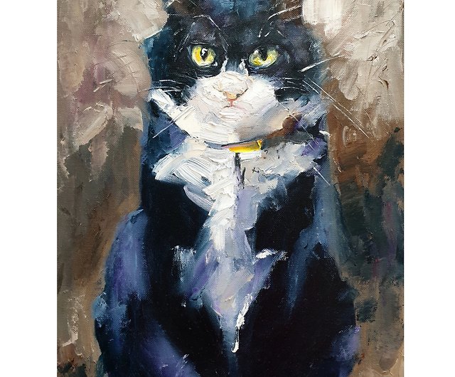 猫の絵動物オリジナルアートCATSSERIESペットの油絵 - ショップ