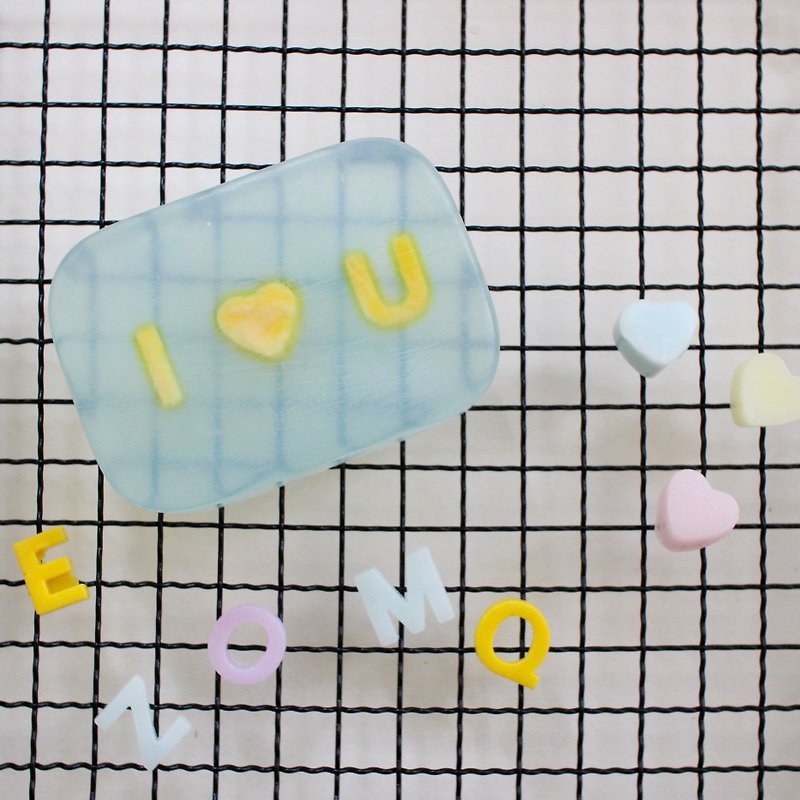 Valentine's Day Transparent Lettering Style Handmade Soap Wedding Small Things Couple - สบู่ - วัสดุอื่นๆ 