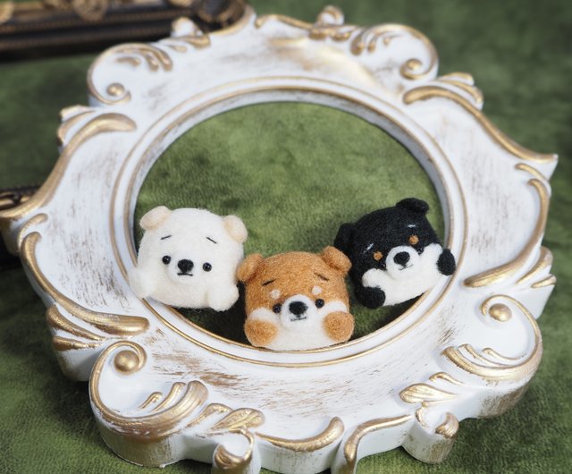 Baby Mayu Shiba Inu Brooch (Red Shiba, Black Shiba, White Shiba