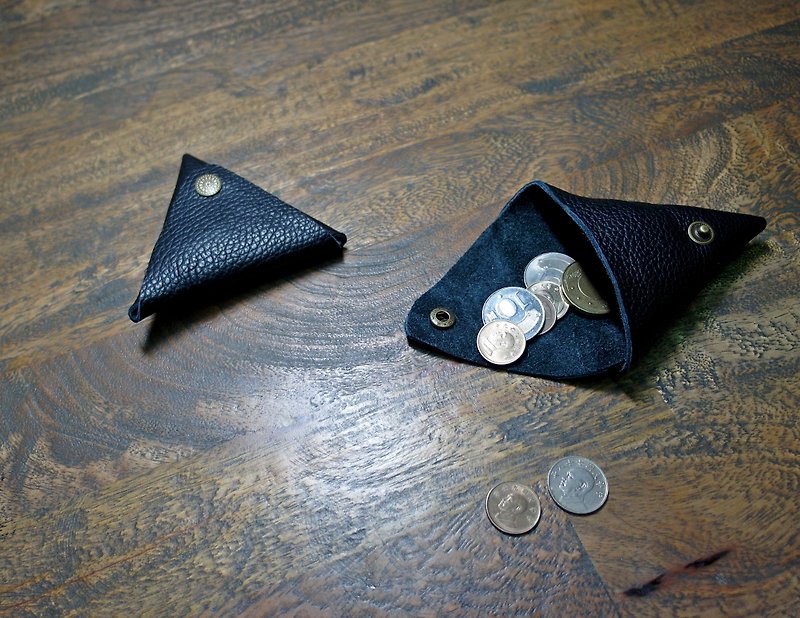 Leather bag triangle coin purse - กระเป๋าใส่เหรียญ - หนังแท้ หลากหลายสี