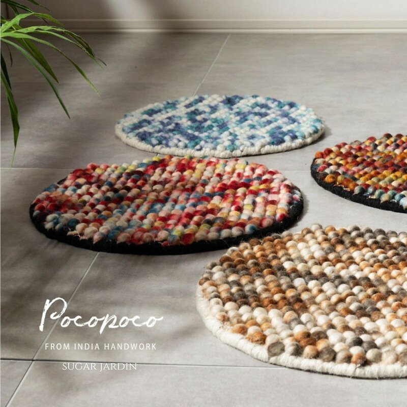 100% wool hand-woven round carpet/chair cushion/seat cushion/floor mat - Rugs & Floor Mats - Wool 