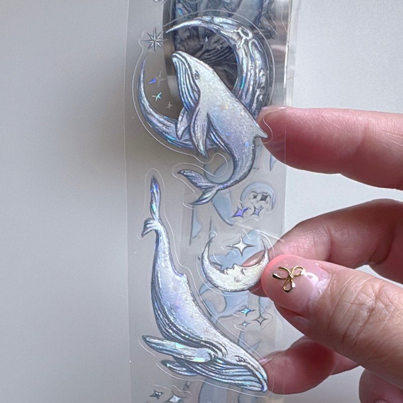 new | 星空祈願 亮面Pet割型膠帶/貝殼光 - 紙膠帶/和紙/PET - 塑膠 白色