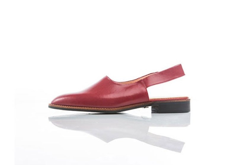 NOUR sandal - Chili - รองเท้ารัดส้น - หนังแท้ สีแดง