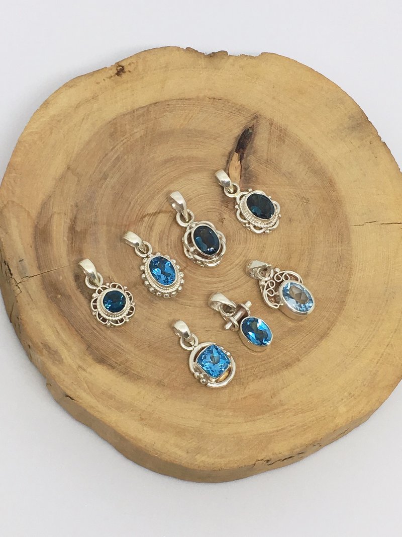 款式自選 托帕石 項鍊 就是輕巧可愛系列 尼泊爾 手工製 925純銀 - 項鍊 - 寶石 