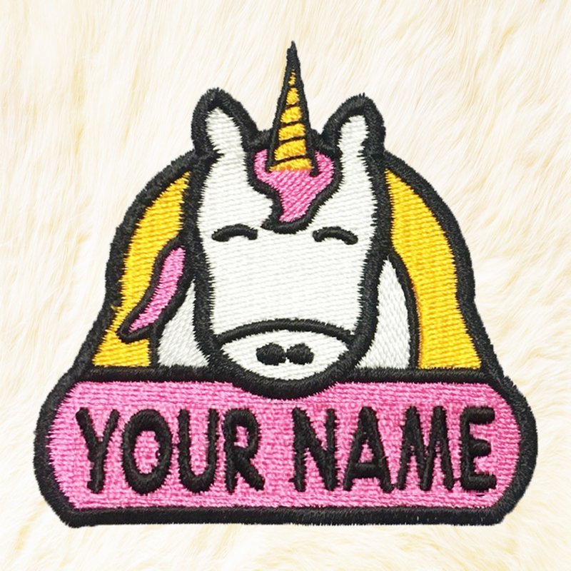 Unicorn Personalized Iron on Patch Your Name Your Text Buy 3 Get 1 Free - 編織/刺繡/羊毛氈/縫紉 - 繡線 粉紅色