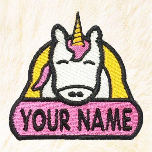 24PlanetsStudio Unicorn Personalized Iron on Patch Your Name Your Text Buy 3 Get 1 Free