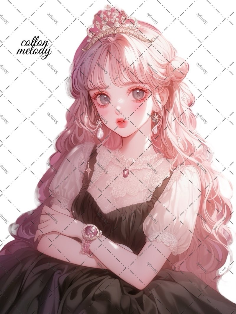 original sticker no.1704 人物ステッカー オリジナルステッカー 人物ステッカー 女の子ステッカー オリジナル人物ステッカー - 貼紙 - 紙 