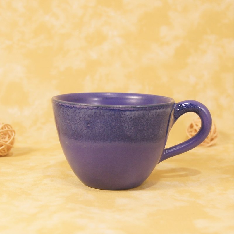 ラベンダー掛けガラス張りのコーヒーカップ、茶碗、マグカップ、飲料カップ - 約180ml - マグカップ - 陶器 パープル