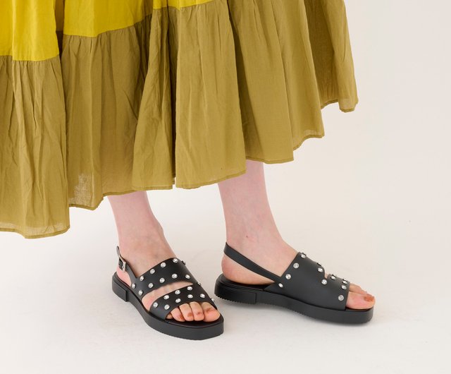 【WH】Studs Platform Sandals スタッズ　サンダル　干場 WH】Studs Platform Sandals スタッズ サンダル 干場