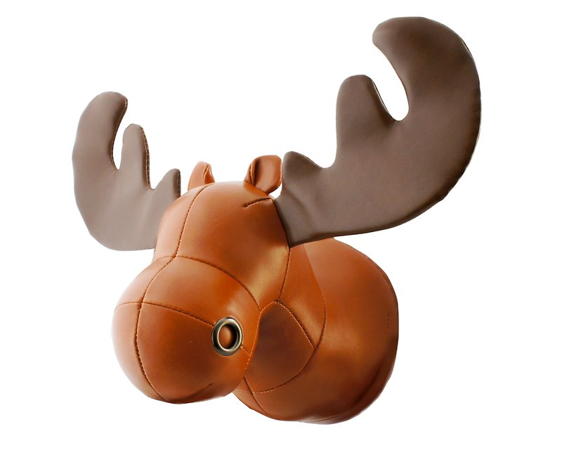 Zuny - Elk Rudo Styling Animal Wall Decoration - Items for Display - Faux Leather Multicolor