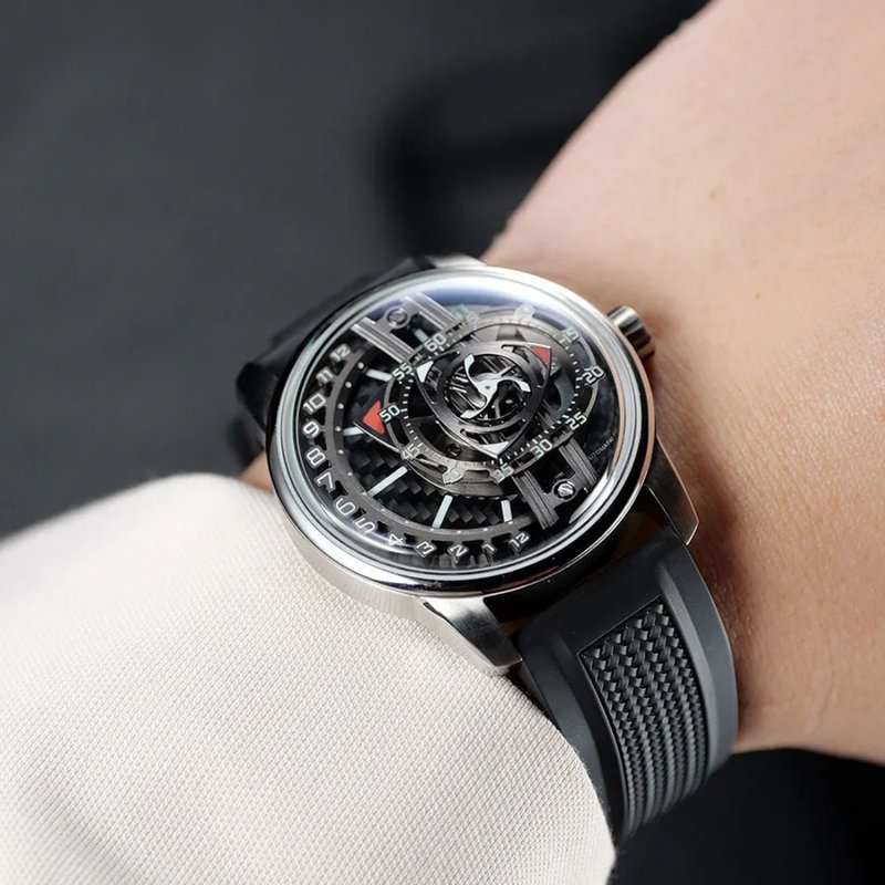 OBLVLO 歐弗洛  JM轉子系列腕表-碳纖黑 - 男錶/中性錶 - 碳纖維 黑色