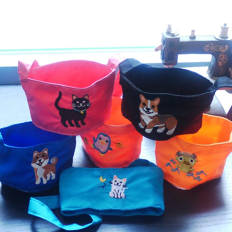 Animal Party Beverage Bag 1+1 Embroidery Name All Animals Animals Animals are optional - Beverage Holders & Bags - Thread 