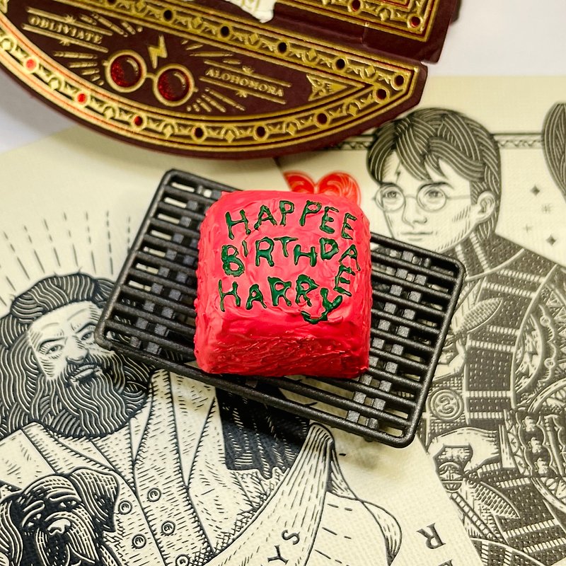 Keycap Happy Birthday Harry Cake - Computer Accessories - Clay 