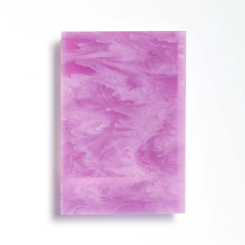 Acrylic board / Art / Red-purple milky white / Marble / 3mm / Postcard size - Parts, Bulk Supplies & Tools - Acrylic Purple