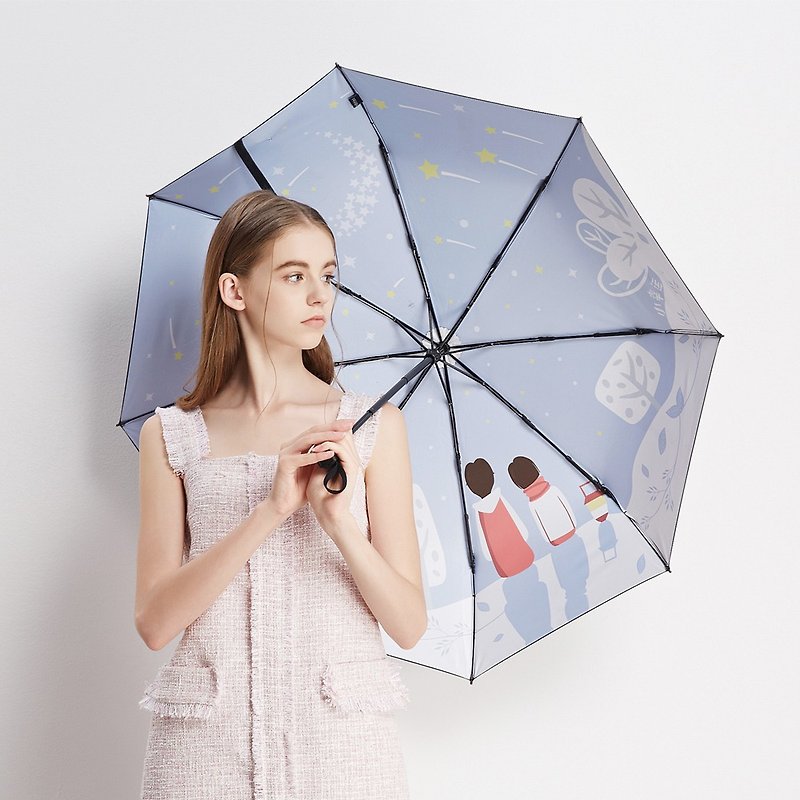 PRAIN小幸運傘兩用晴雨傘防曬防紫外線太陽傘創意遮陽傘女UPF50+ - 其他 - 聚酯纖維 灰色