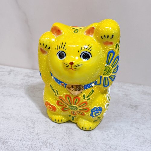 九谷焼の招き猫 | 黄盛 - ショップ ourlittlezoneluckycat 置物 - Pinkoi