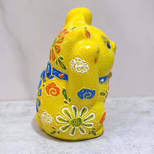 九谷焼の招き猫 | 黄盛 - ショップ ourlittlezoneluckycat 置物 - Pinkoi