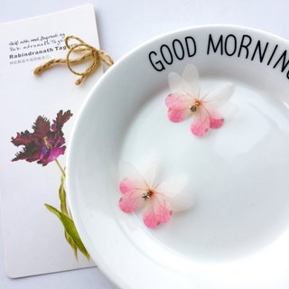 3D pink organza silk butterfly earrings flower earrings Cherry blossom peach