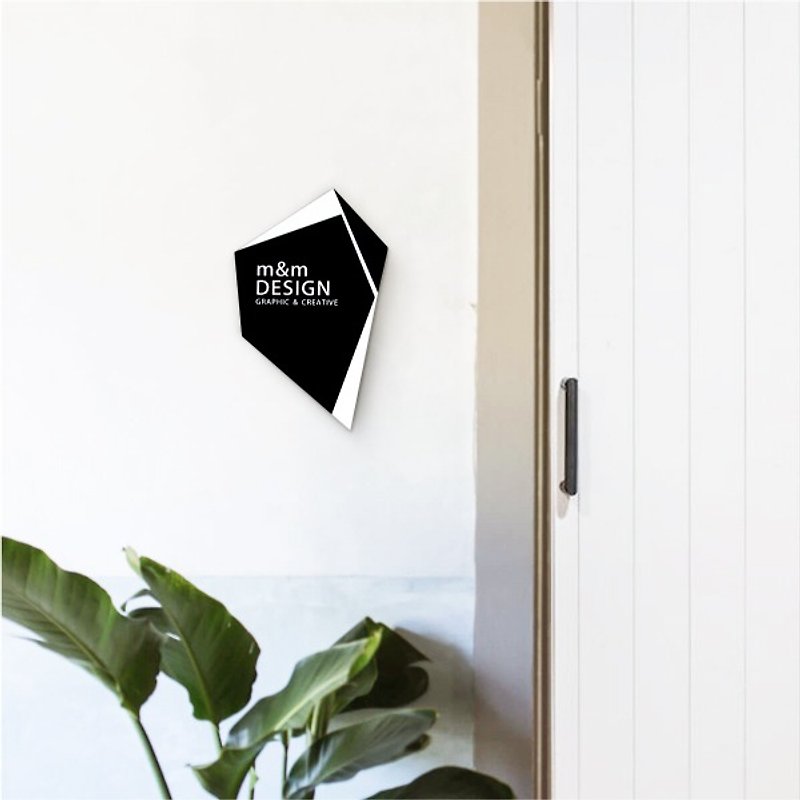 事務所 餐廳 商店 開店企業 工作室 專屬訂製招牌 門牌 (30x47cm) - 牆貼/牆身裝飾 - 壓克力 黑色