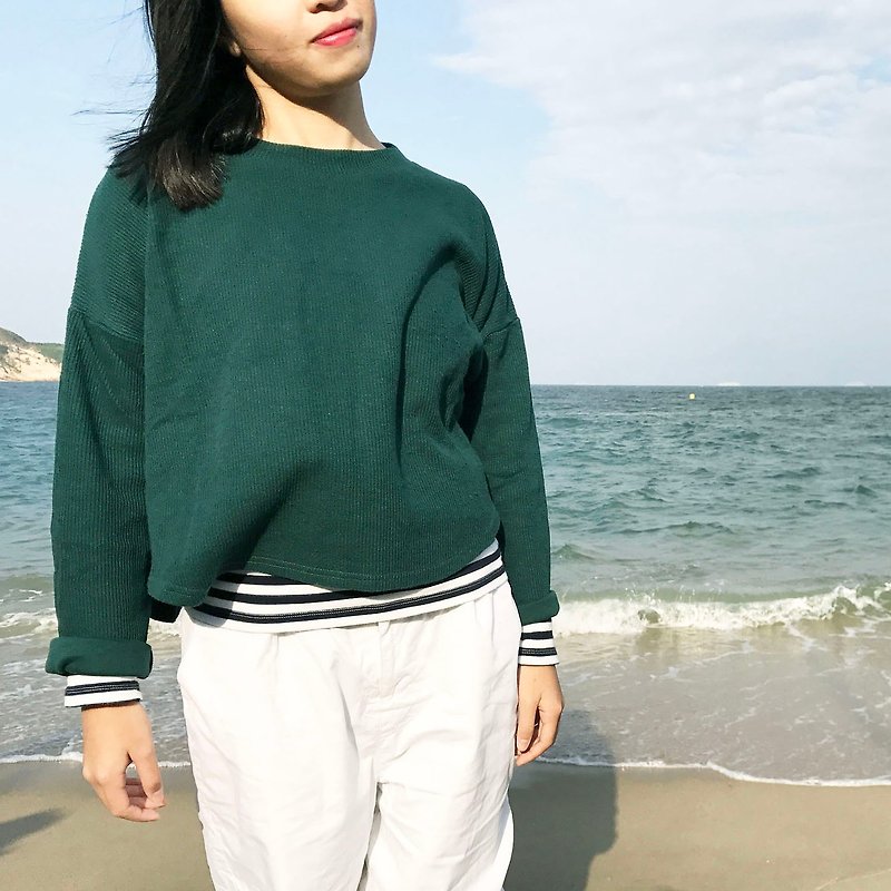 Cotton Shirt (Green Color) - Women's Tops - Cotton & Hemp Green